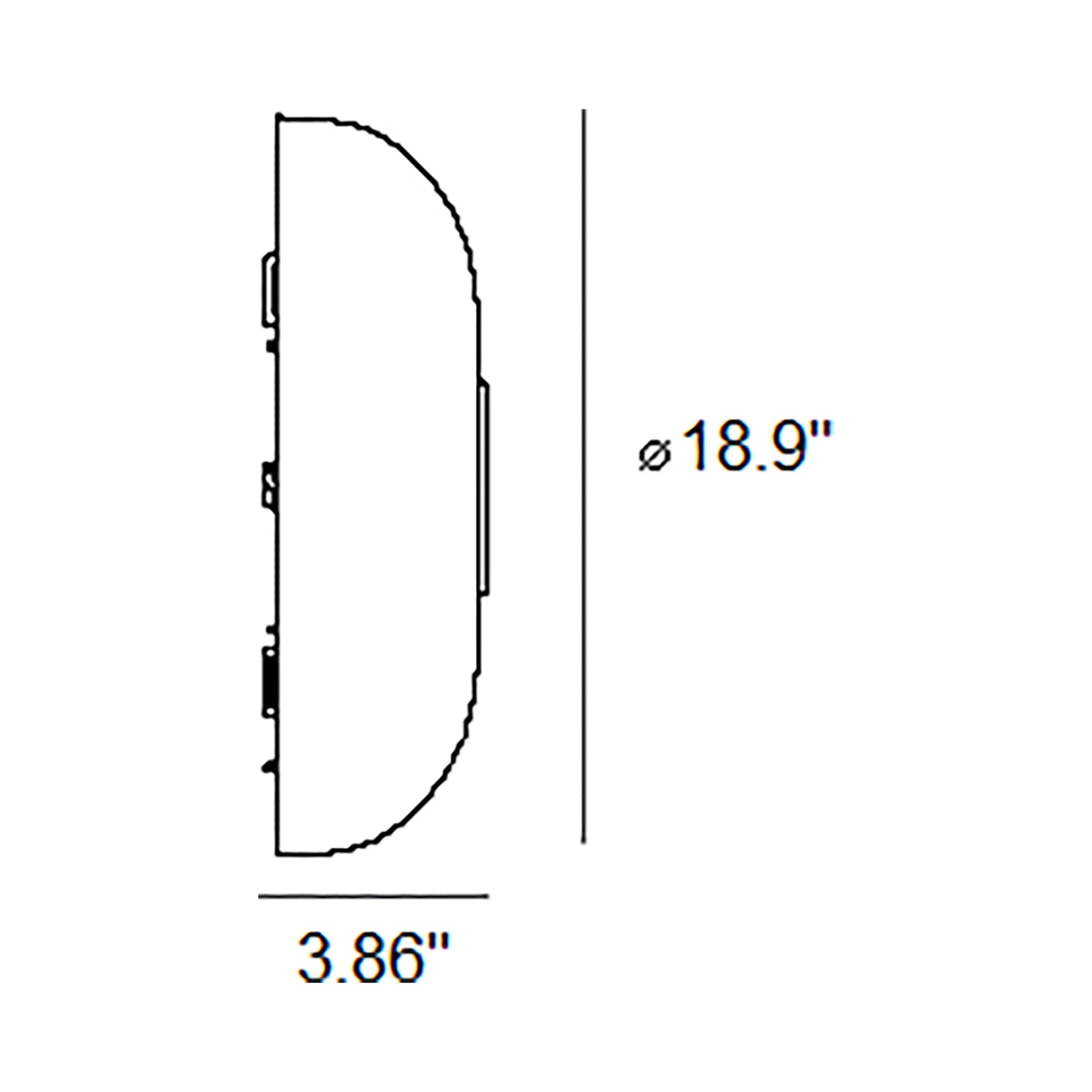 Tropico LED Ceiling / Wall Light - line drawing.