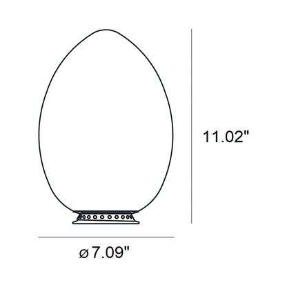 Uovo Table Lamp - line drawing.