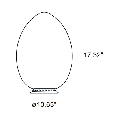 Uovo Table Lamp - line drawing.
