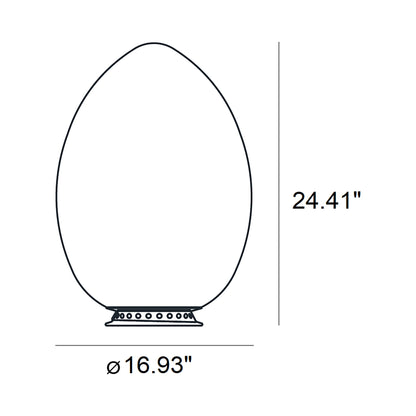 Uovo Table Lamp - line drawing.