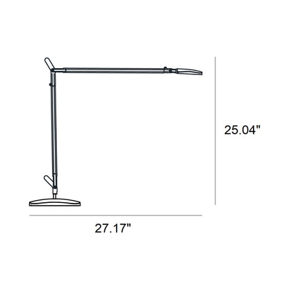 Volee LED Table Lamp - line drawing.