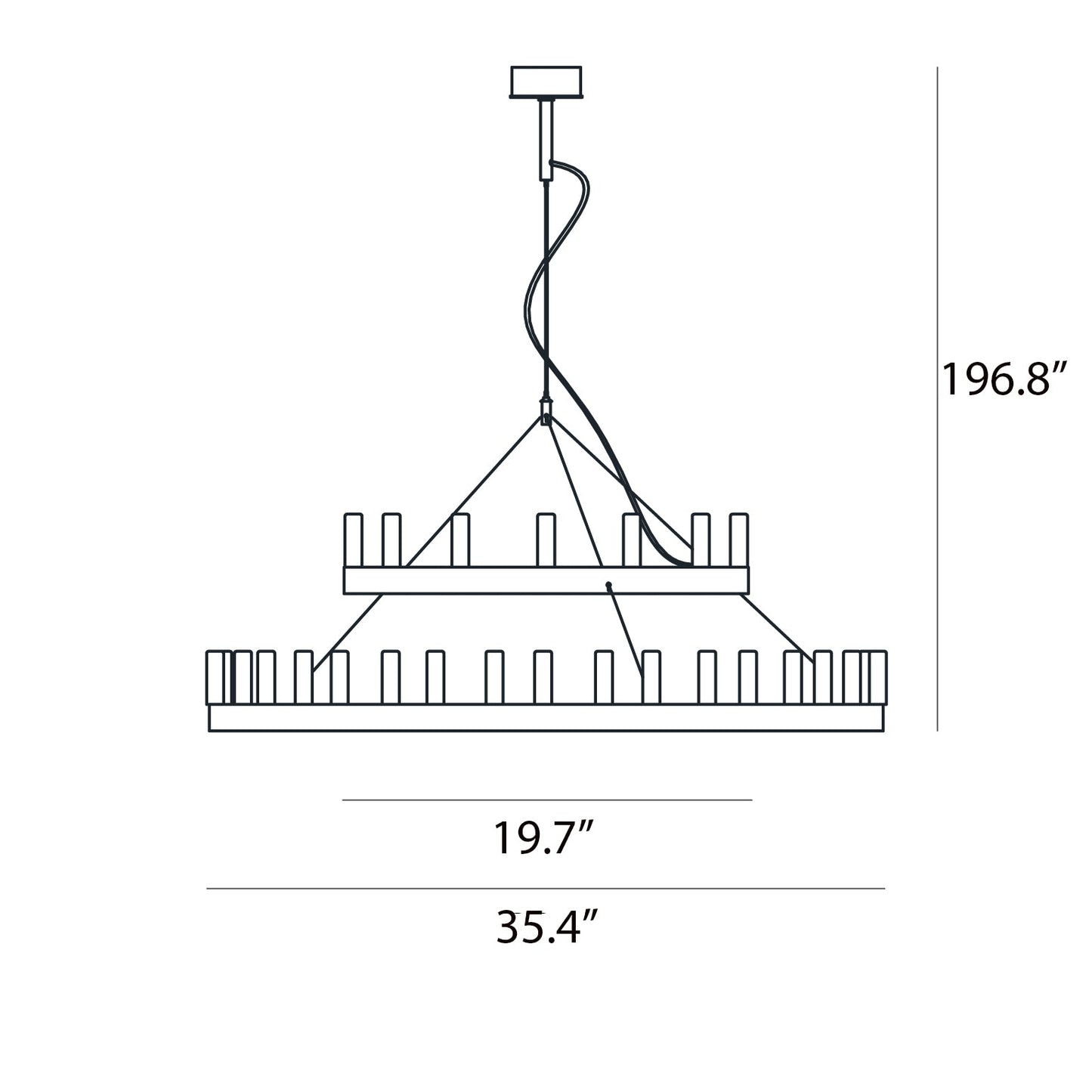 Chandelier - line drawing.