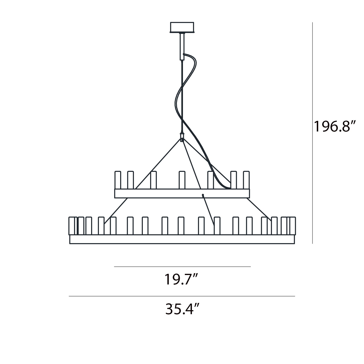 Chandelier - line drawing.