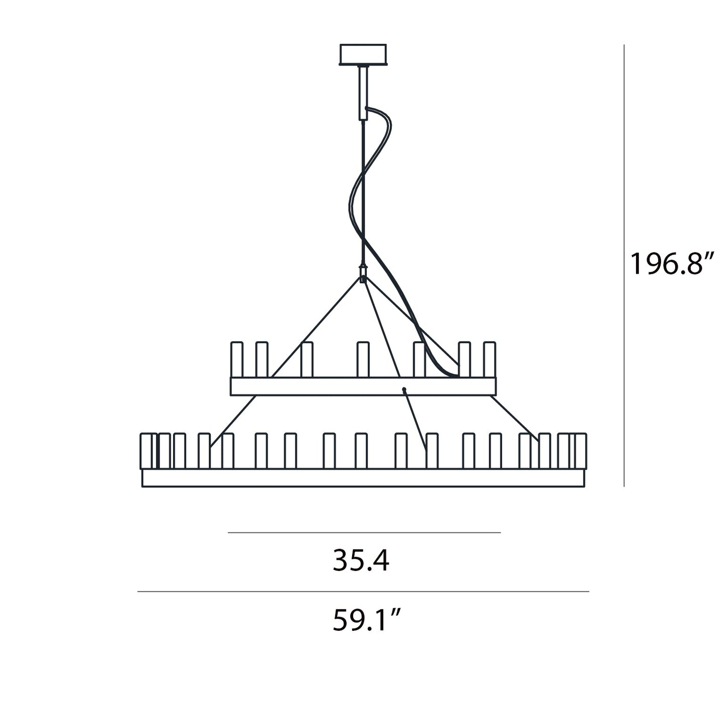 Chandelier - line drawing.