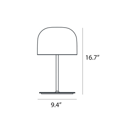 Equatore LED Table Lamp - line drawing.