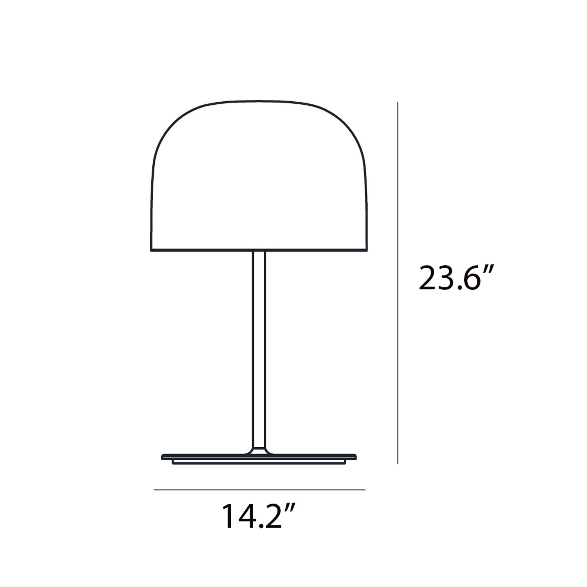 Equatore LED Table Lamp - line drawing.
