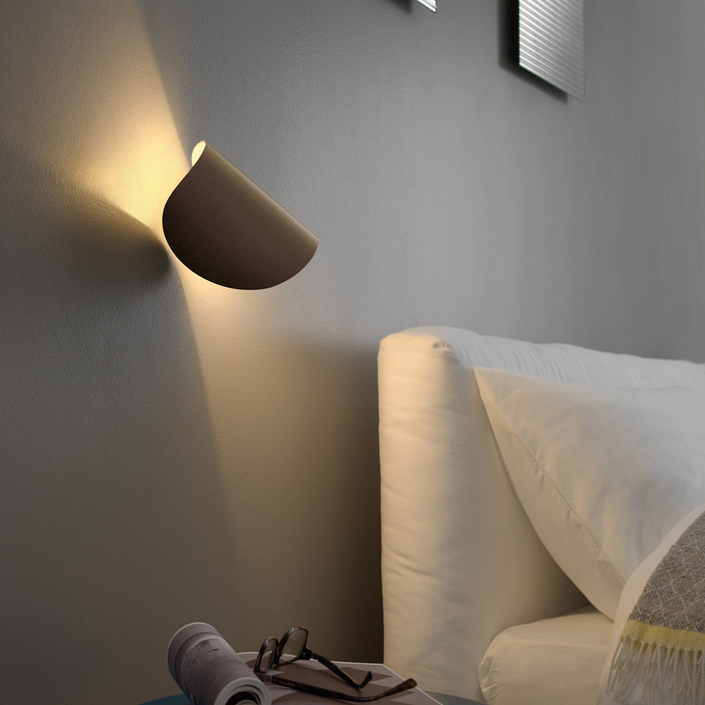 IO LED Wall Light in bedroom.