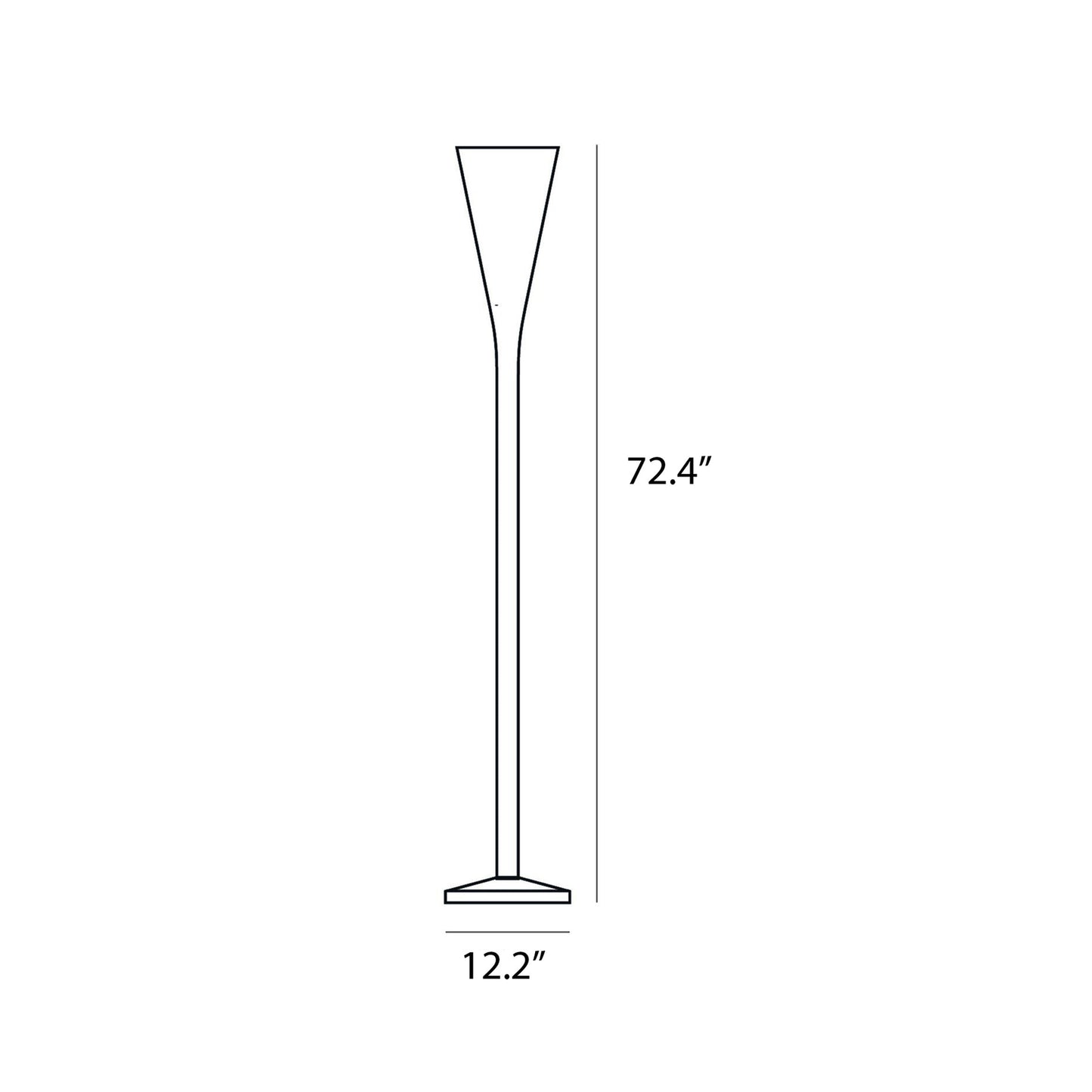 Luminator LED Floor Lamp - line drawing.