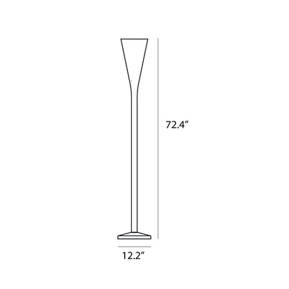 Luminator LED Floor Lamp - line drawing.