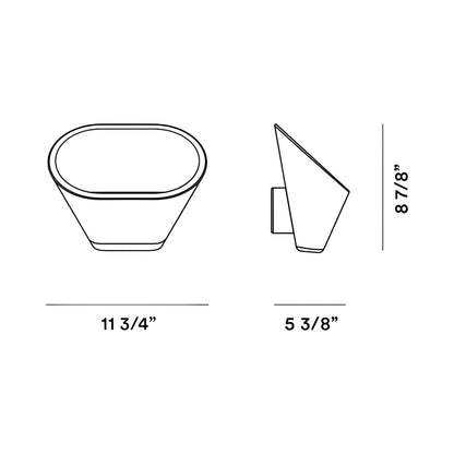 Aplomb Wall Light - line drawing.