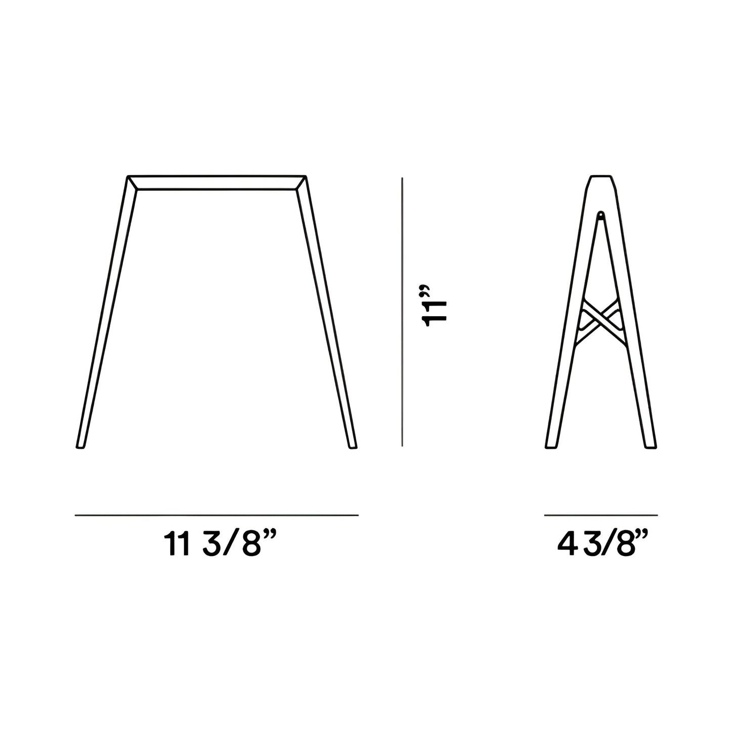 Bridge LED Table Lamp - line drawing.