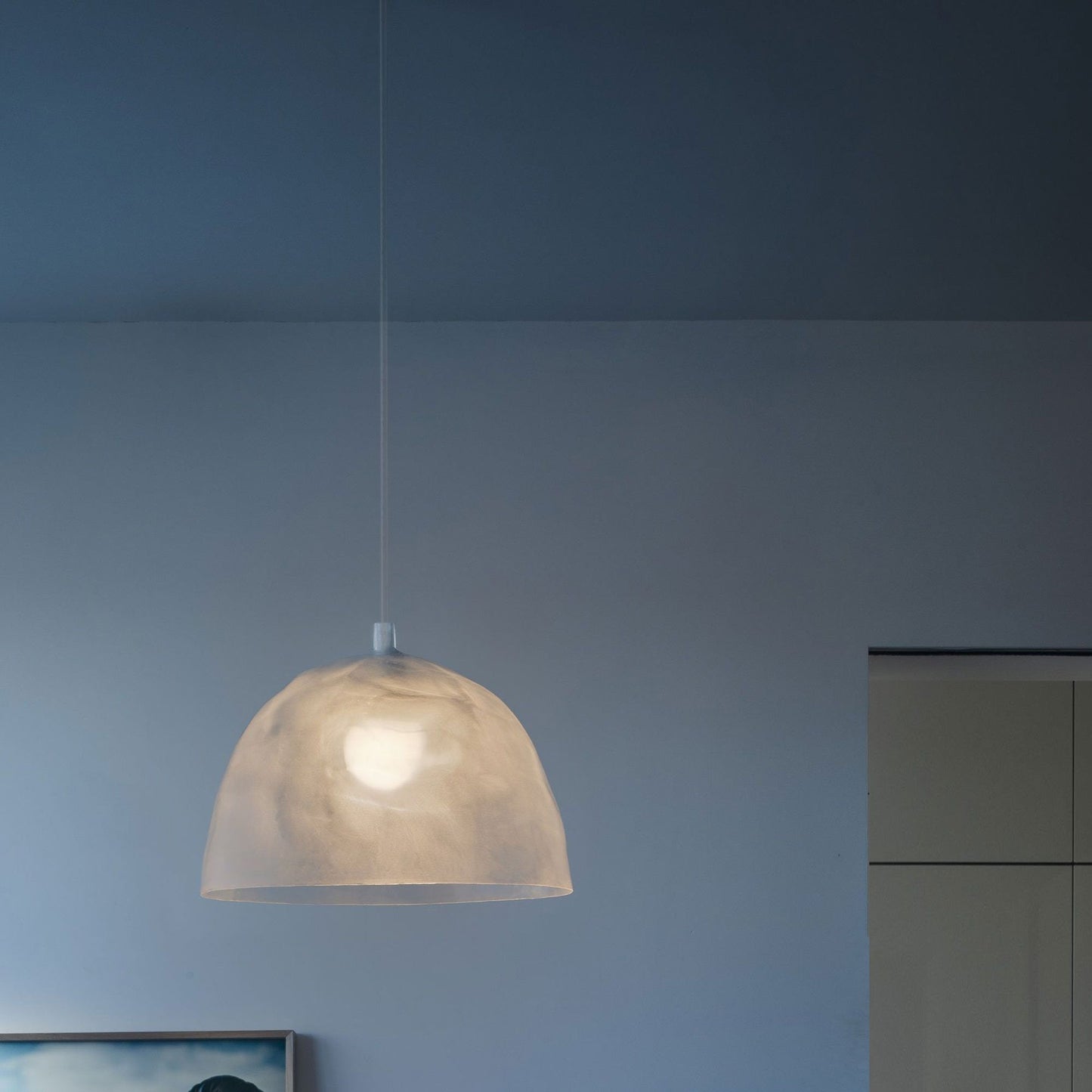 Bump LED Pendant Light in living room.