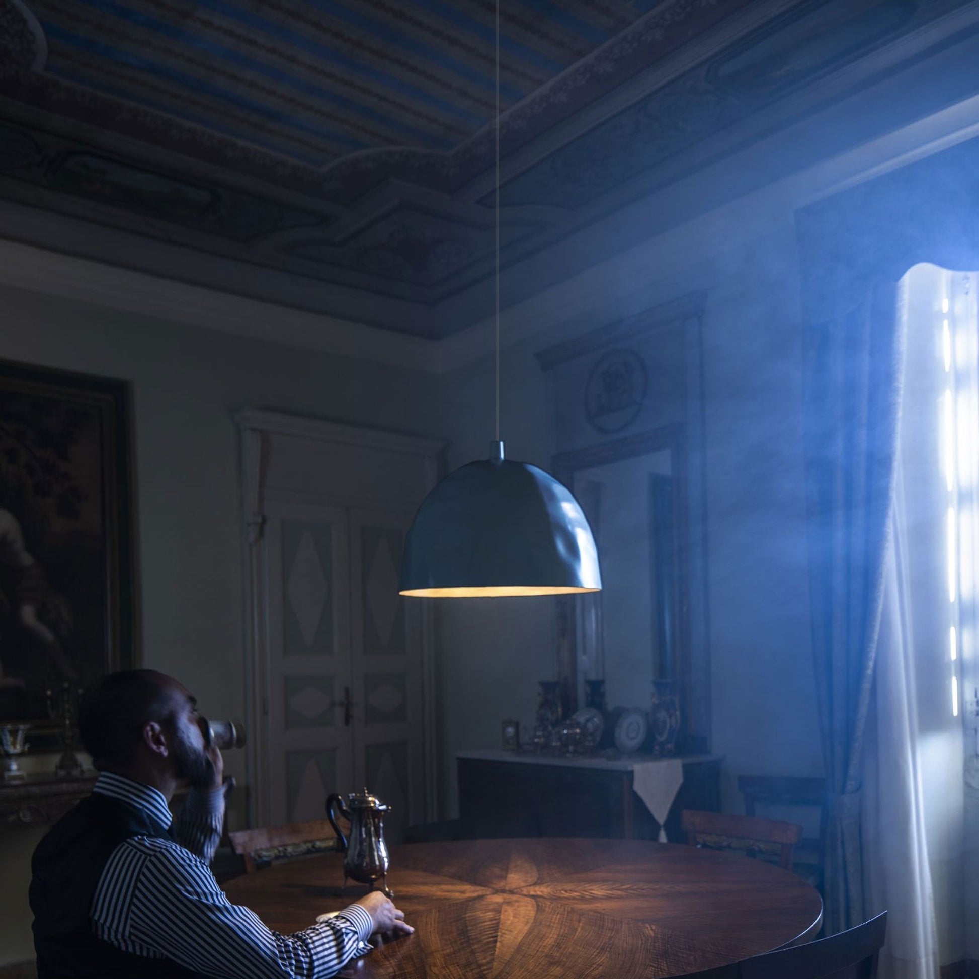 Bump LED Pendant Light in dining room.