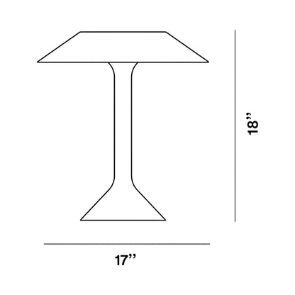 Chapeaux Metallo LED Table Lamp - line drawing.