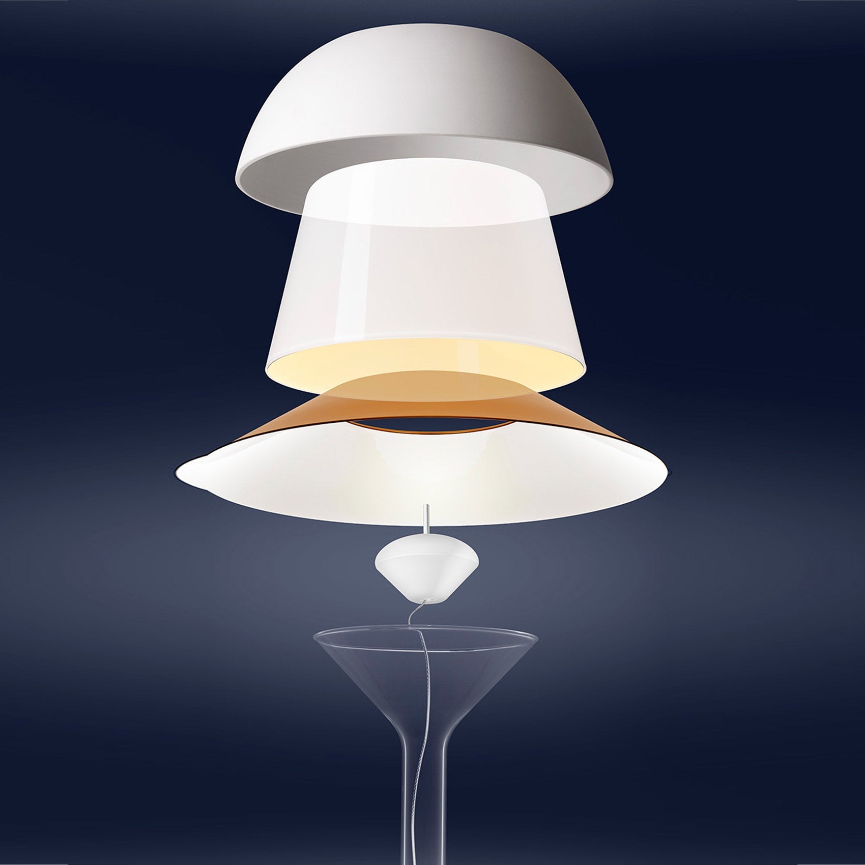 Chapeaux Vetro LED Table Lamp in Detail.