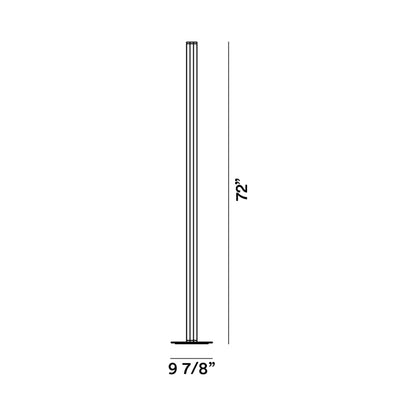 Chiaroscura LED Floor Lamp - line drawing.