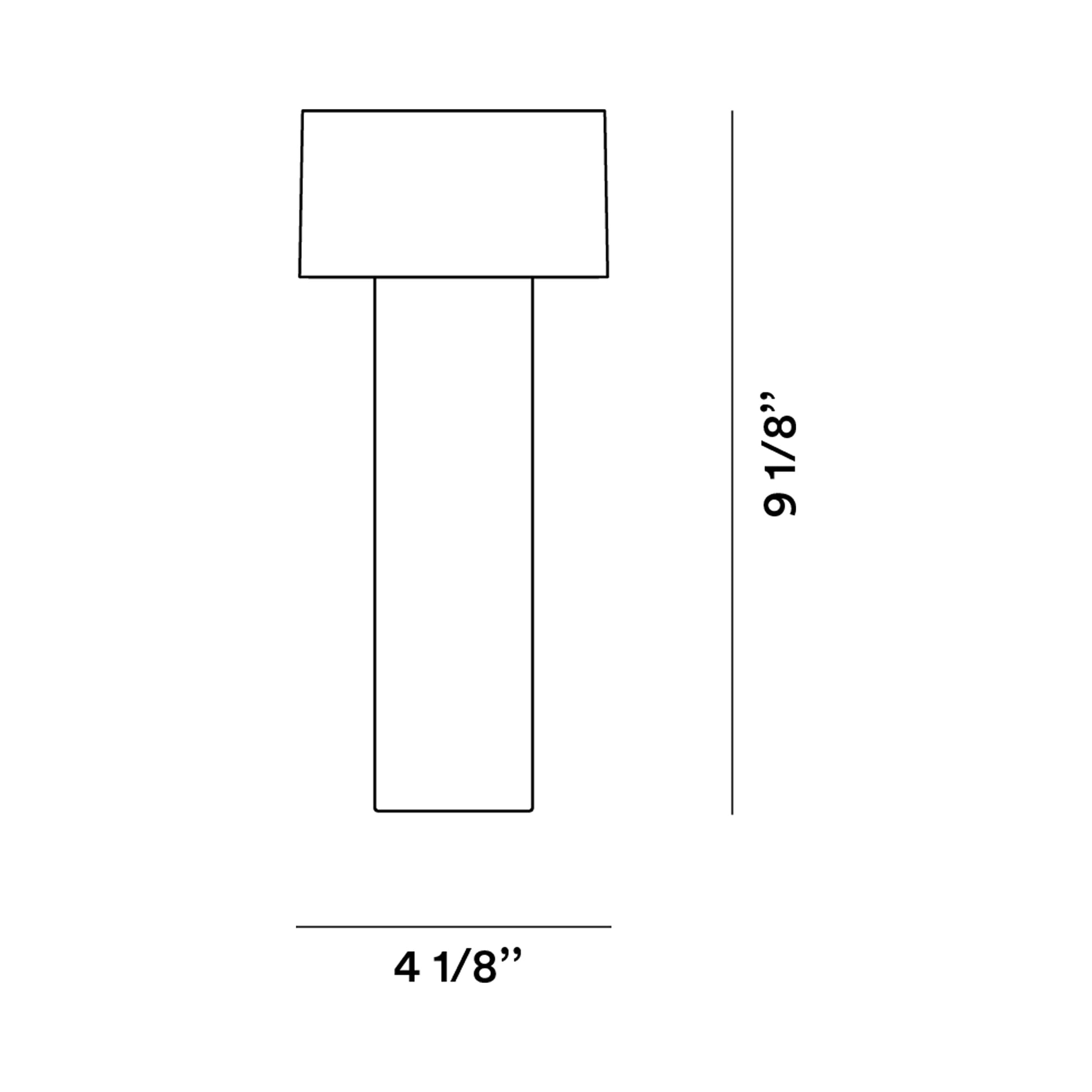 Fleur LED Table Lamp - line drawing.