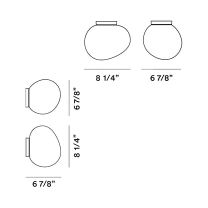 Gregg Outdoor Ceiling / Wall Light - line drawing.