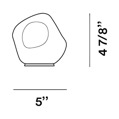Hoba Table Lamp - line drawing.