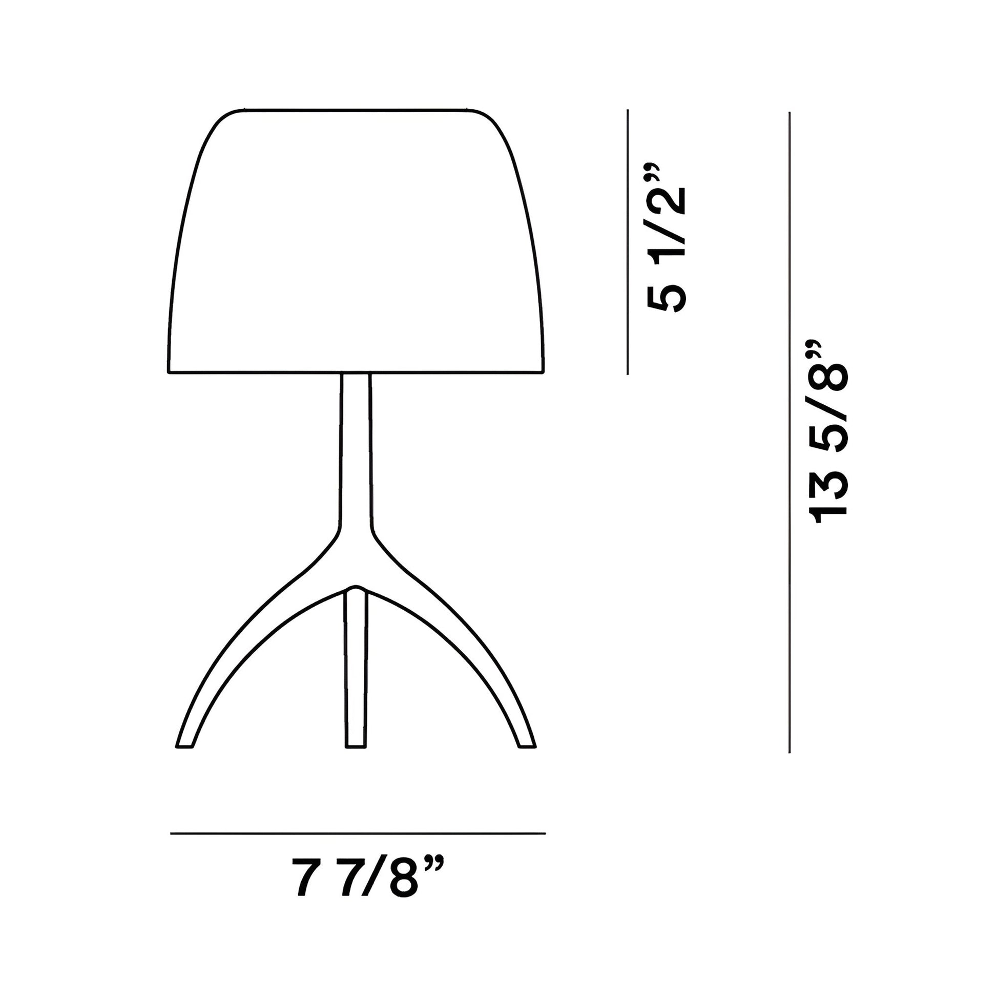 Lumiere Nuances Table Lamp - line drawing.