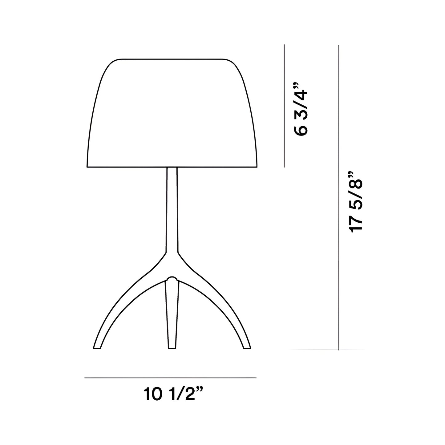 Lumiere Nuances Table Lamp - line drawing.
