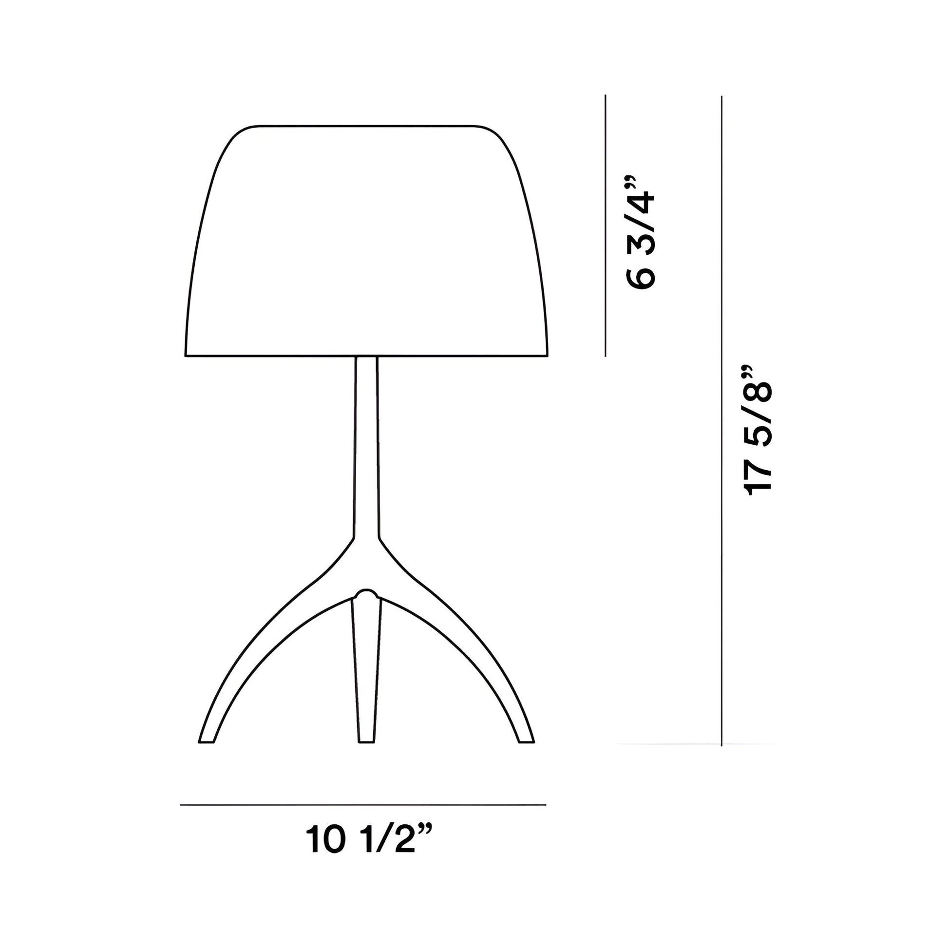 Lumiere Nuances Table Lamp - line drawing.