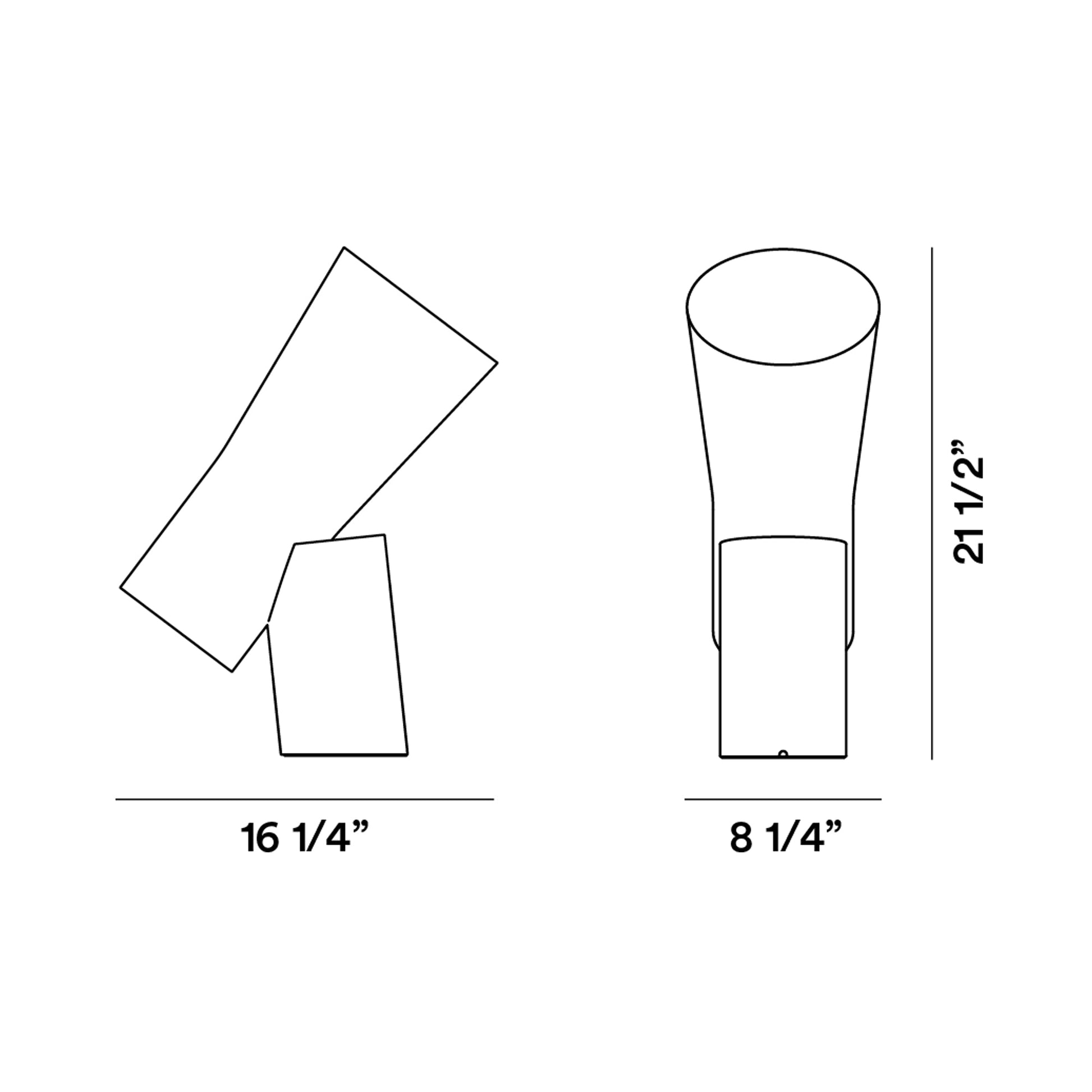 Nile Table Lamp - line drawing.