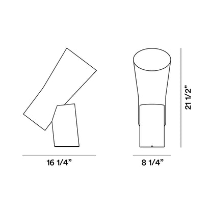 Nile Table Lamp - line drawing.