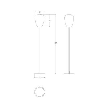 Rituals 1 Floor Lamp - line drawing.