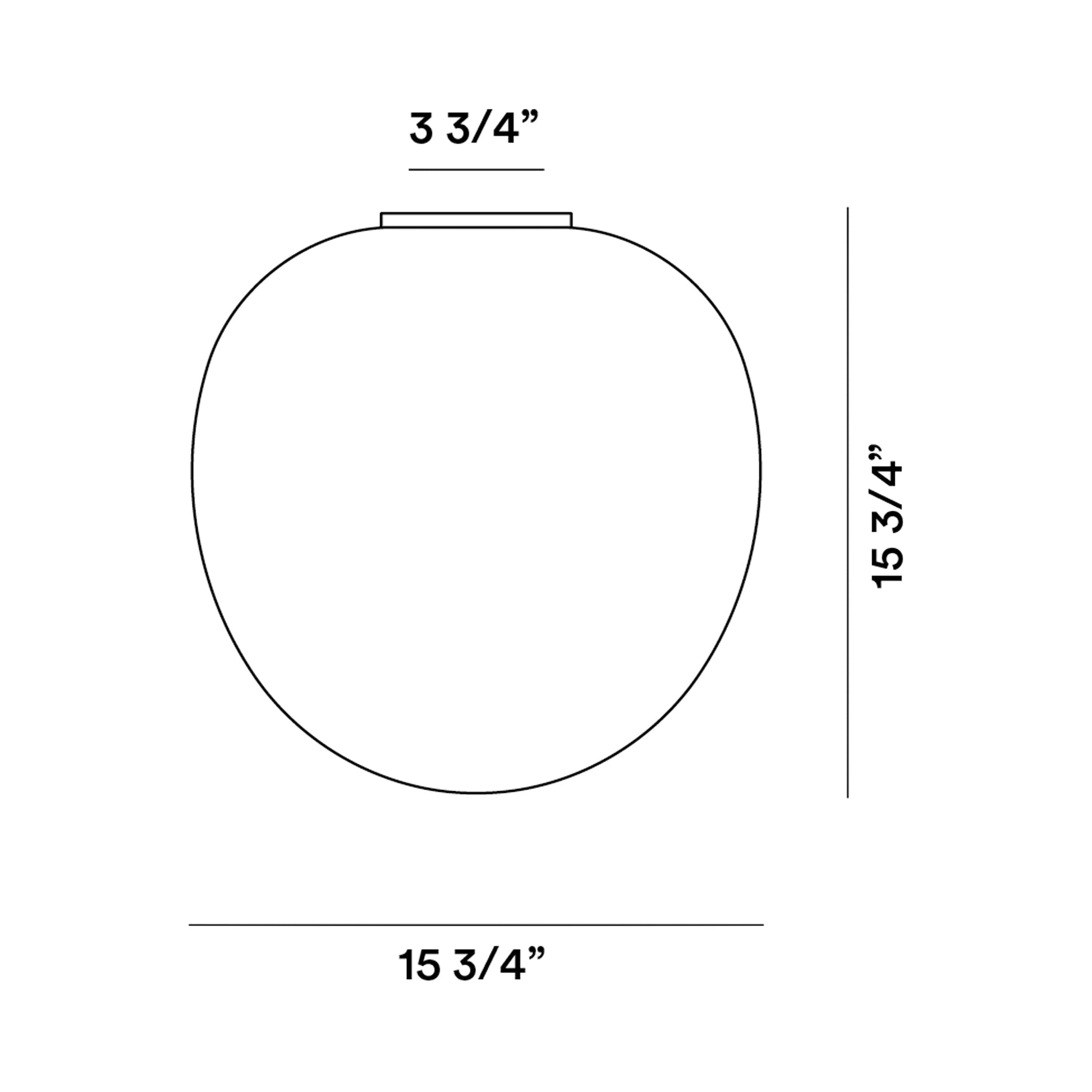 Rituals XL Flush Mount Ceiling Light - line drawing.