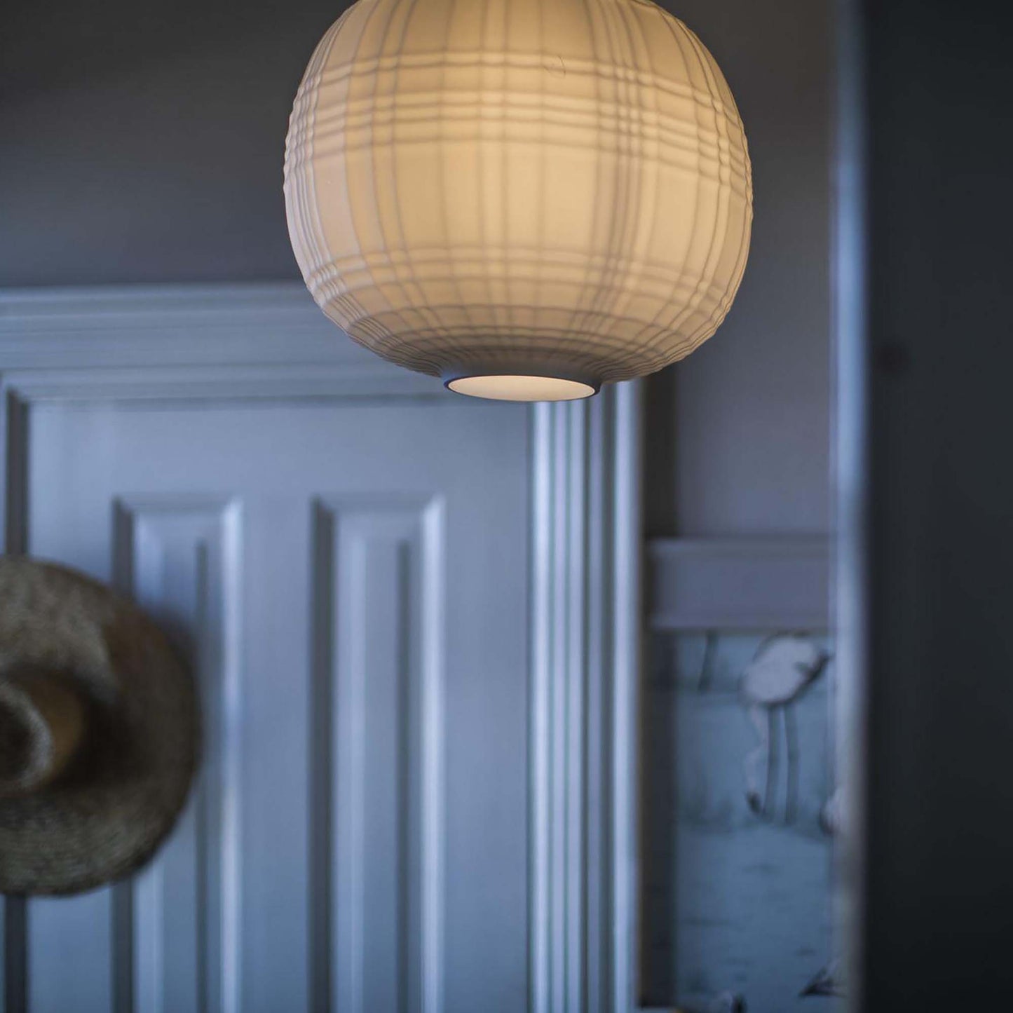 Tartan Pendant Light in living room.