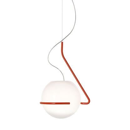 Tonda Pendant Light in Orange (Medium).
