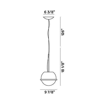 Tonda Pendant Light - line drawing.