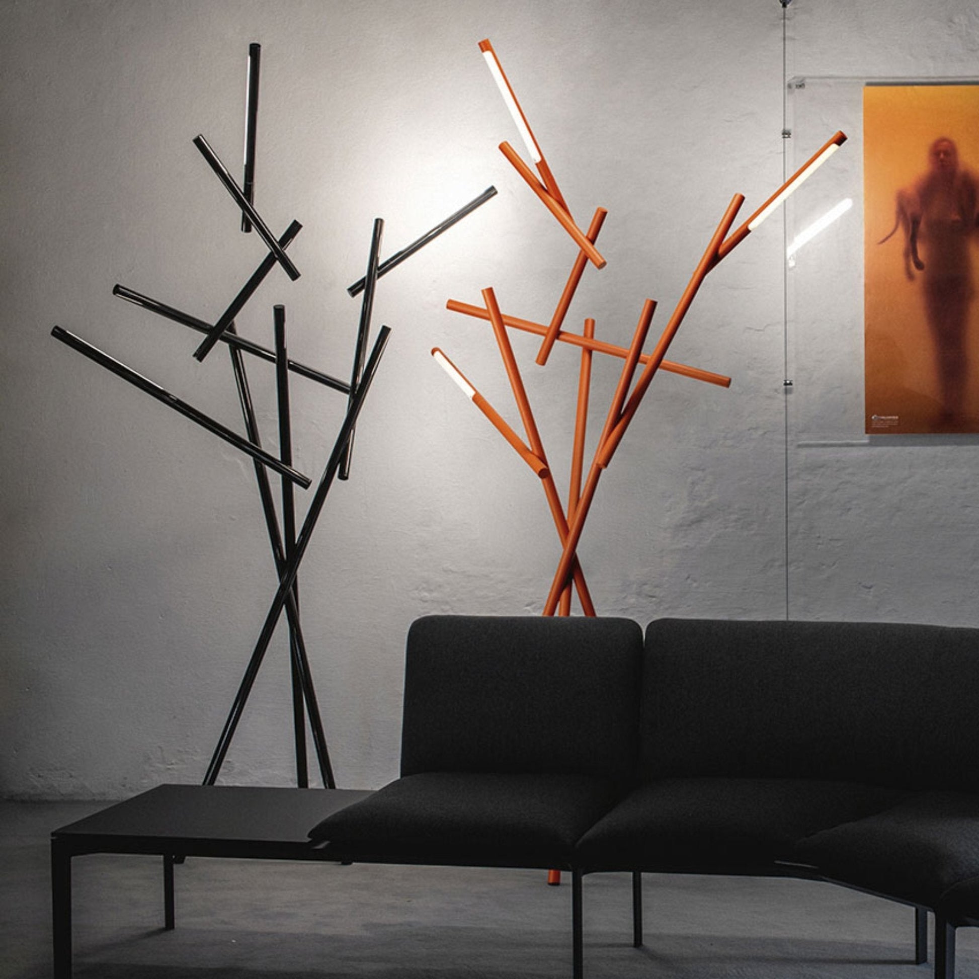 Tuareg LED Floor Lamp in living room.