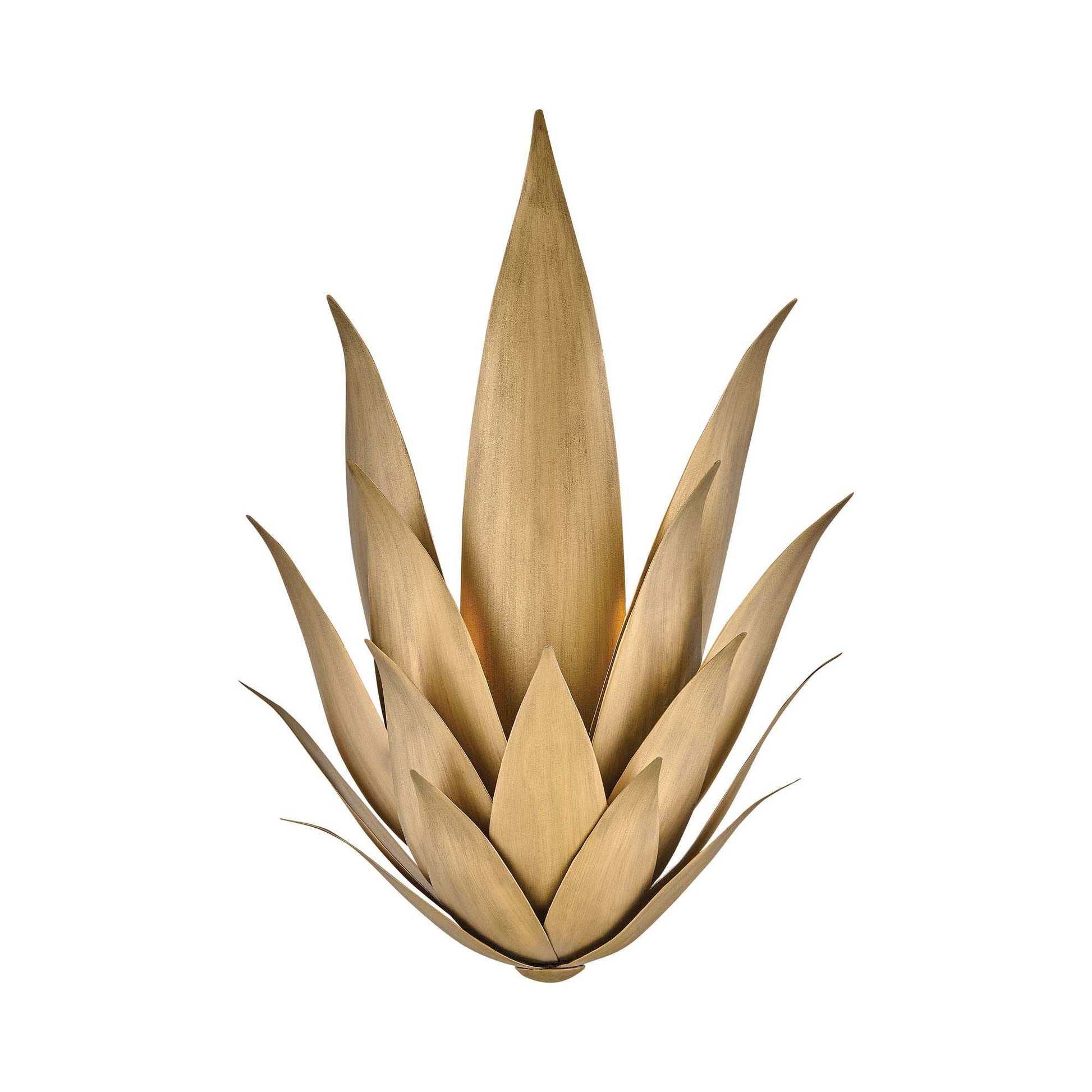 Agave Wall Light in Burnished Gold.