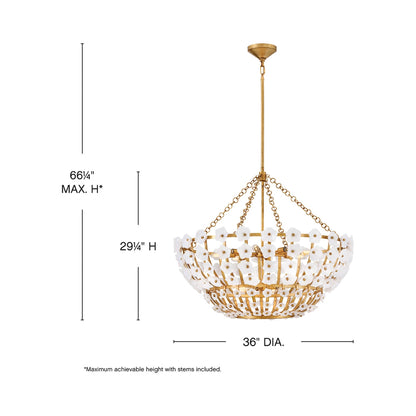 Azalea Chandelier - line drawing.