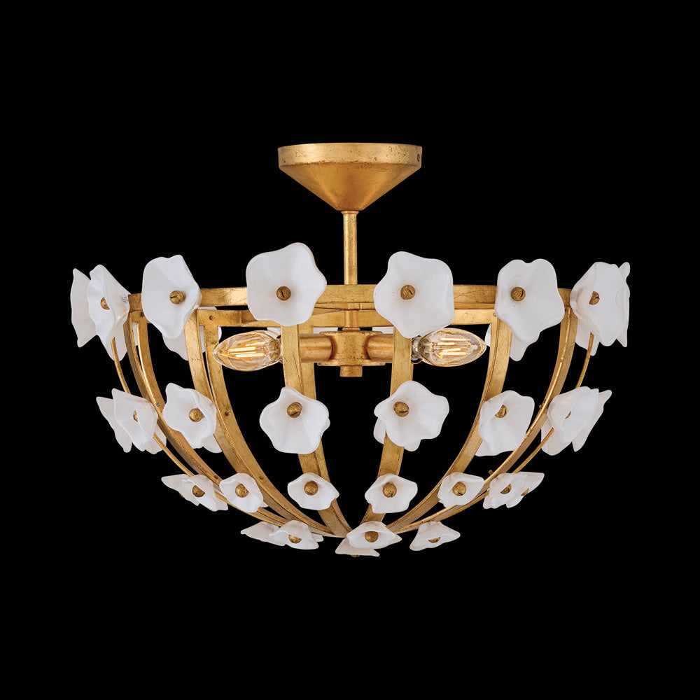 Azalea Semi Flush Mount Ceiling Light in Detail.