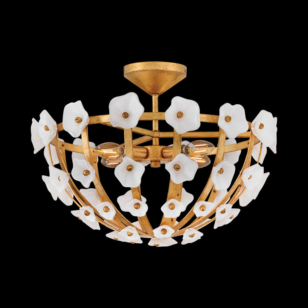 Azalea Semi Flush Mount Ceiling Light in Detail.