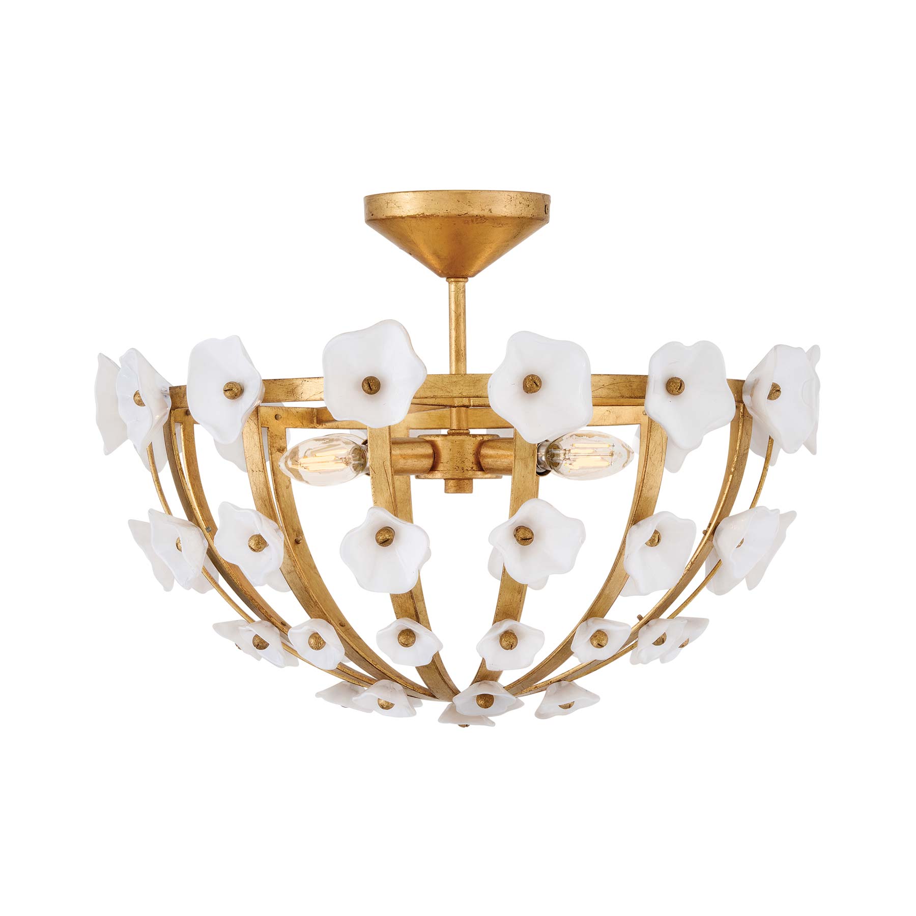 Azalea Semi Flush Mount Ceiling Light in Detail.