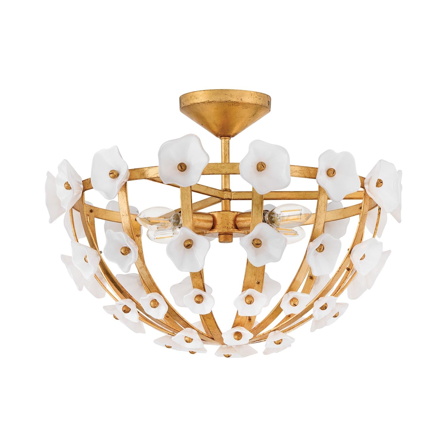 Azalea Semi Flush Mount Ceiling Light in Detail.