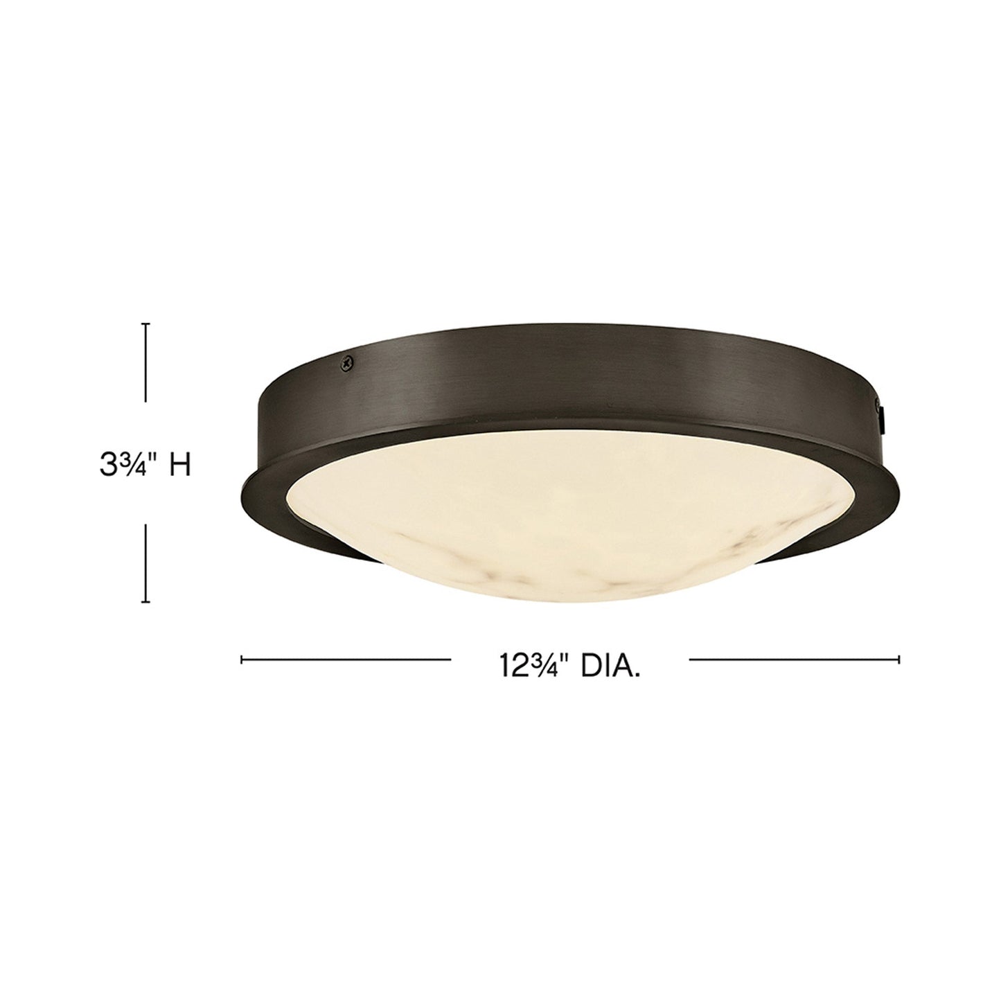 Cava LED Round Flush Mount Ceiling Light - line drawing.