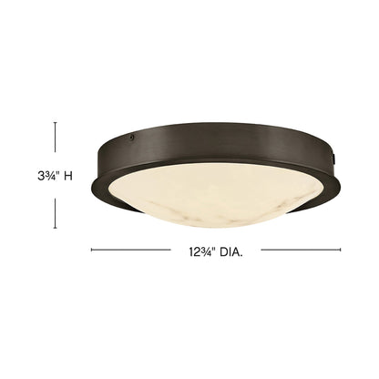 Cava LED Round Flush Mount Ceiling Light - line drawing.