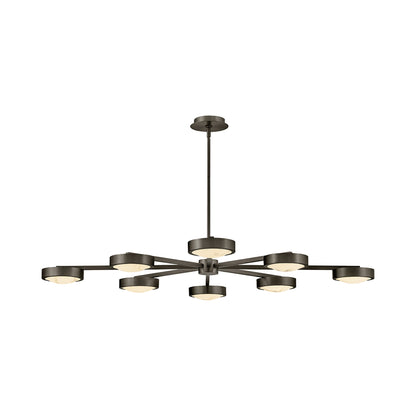 Cava LED Semi Flush Convertible Pendant Light in Black Oxide.