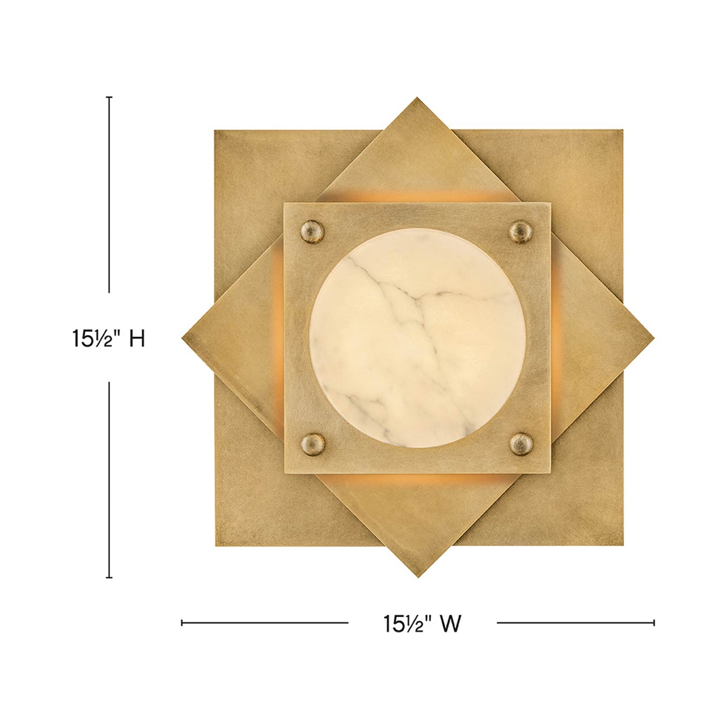Claude LED Flush Mount Ceiling Light - line drawing.