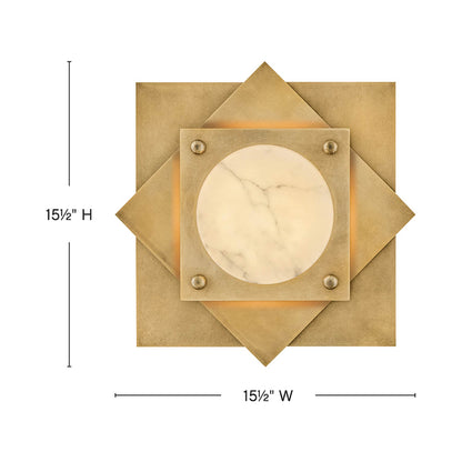 Claude LED Flush Mount Ceiling Light - line drawing.