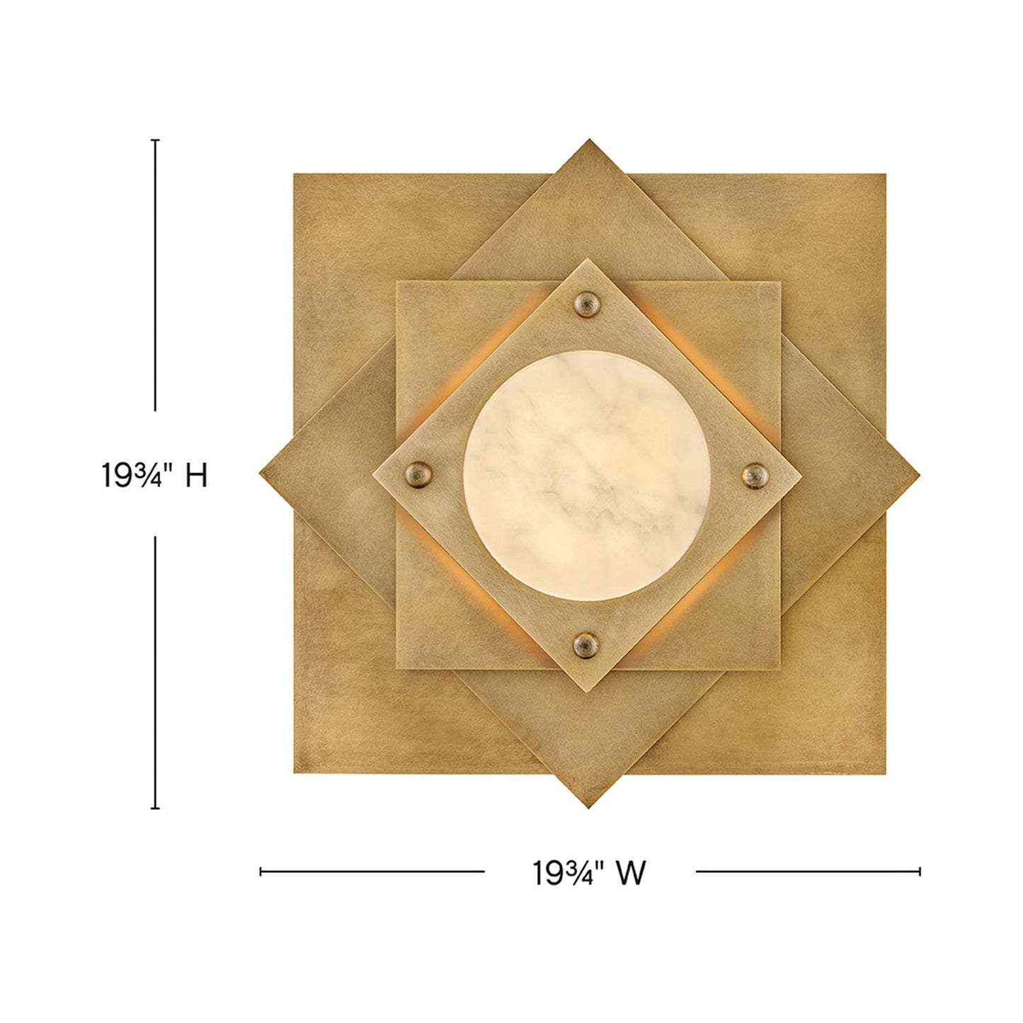 Claude LED Flush Mount Ceiling Light - line drawing.