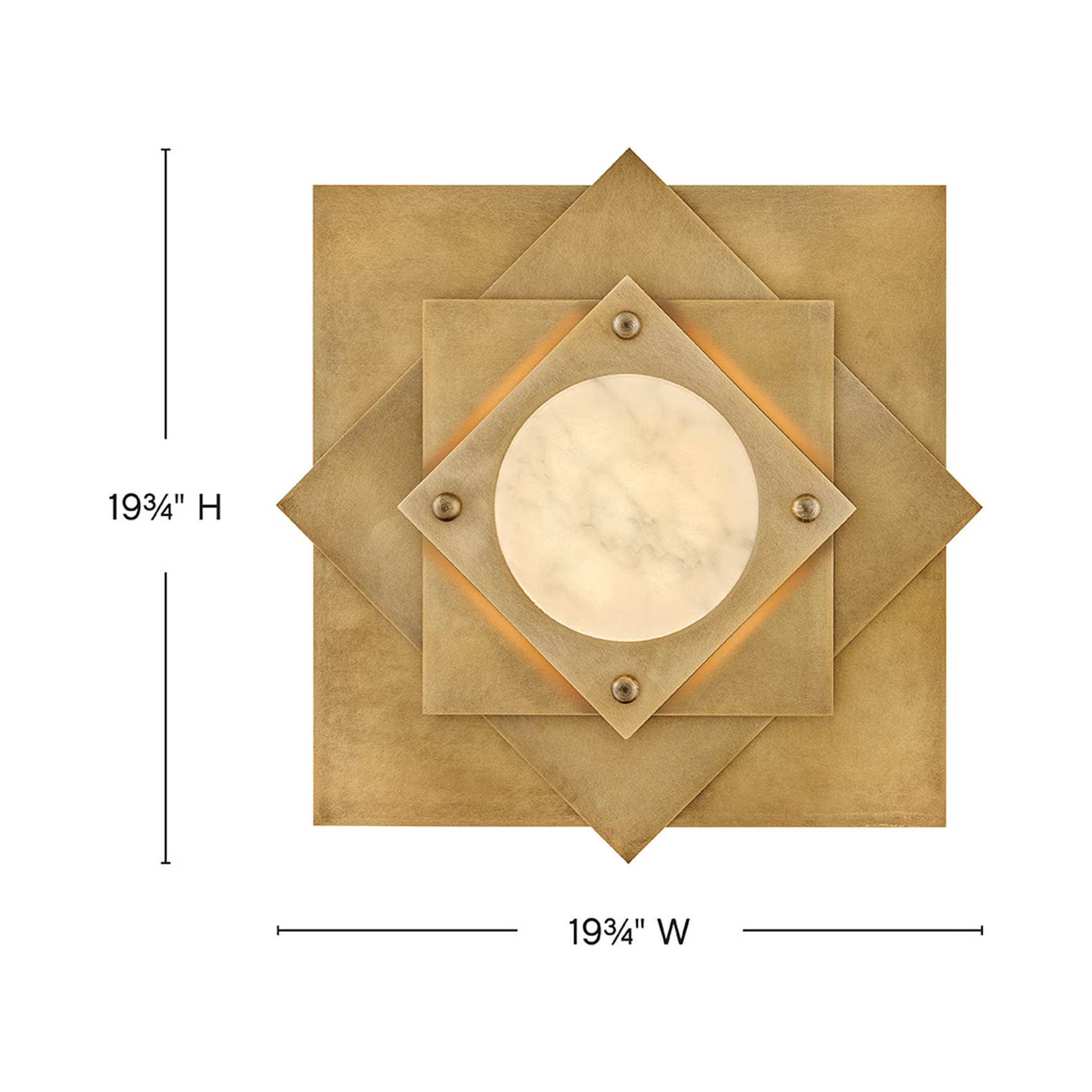 Claude LED Flush Mount Ceiling Light - line drawing.