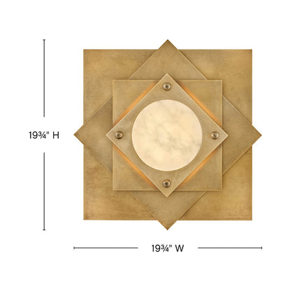 Claude LED Flush Mount Ceiling Light - line drawing.