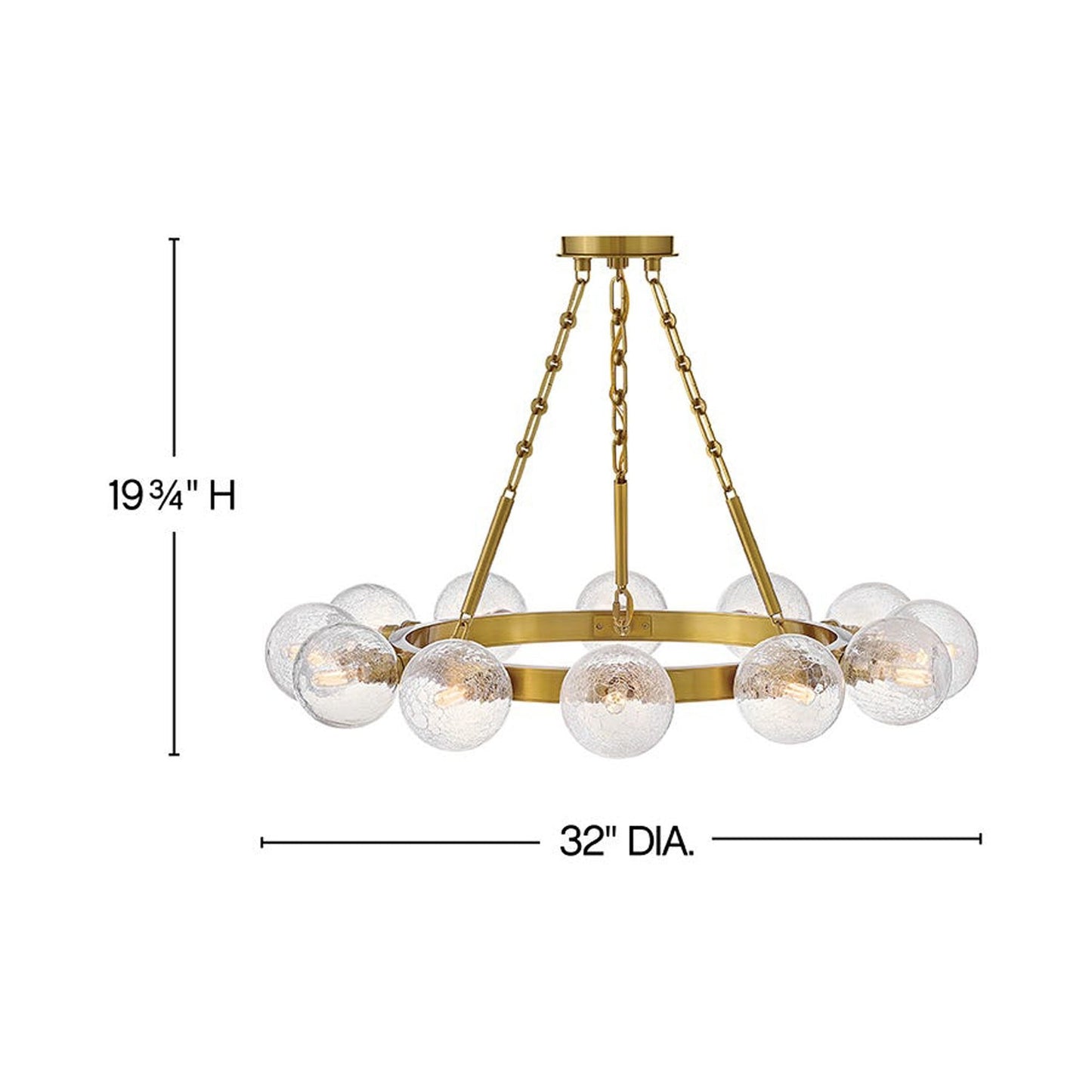 Coco Chandelier - line drawing.