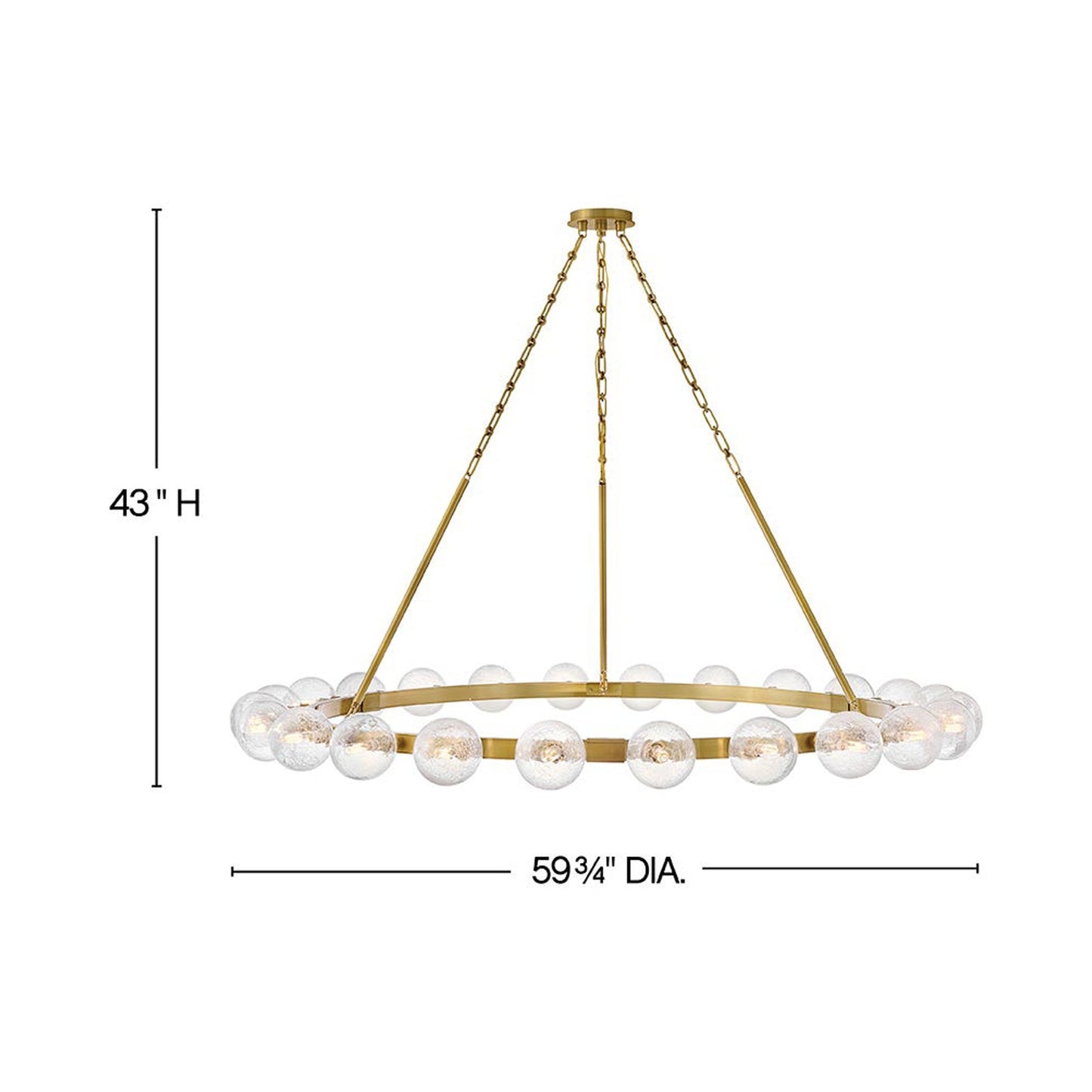 Coco Chandelier - line drawing.